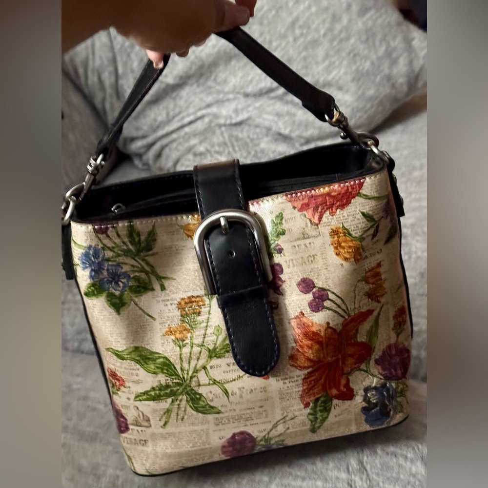 Patricia Nash Parisian Newspaper Satchel Crossbody